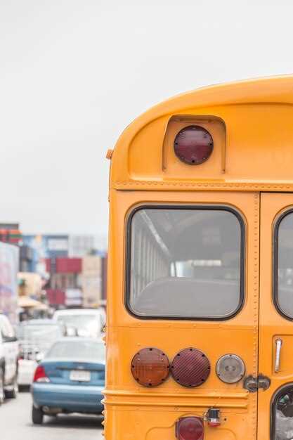 Yellow blue bus